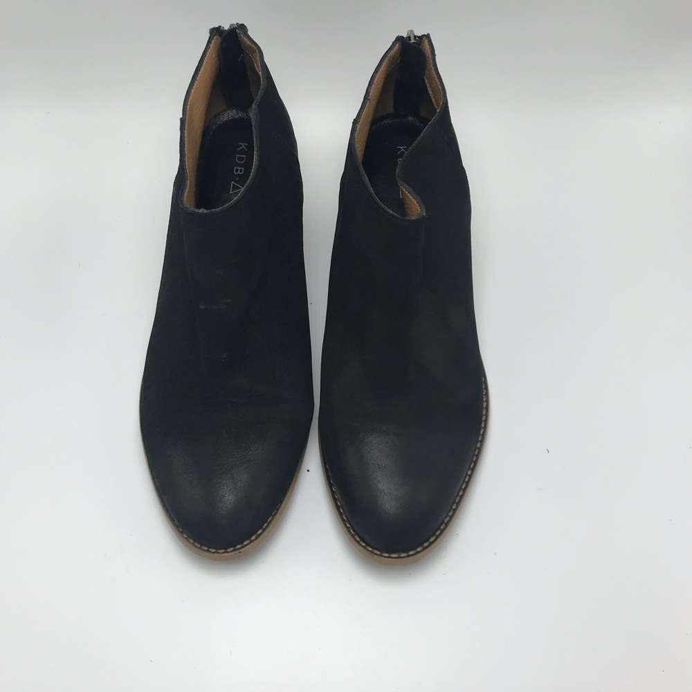 Kelsi Dagger Brooklyn KDB Black Leather Booties - Picture 2 of 8